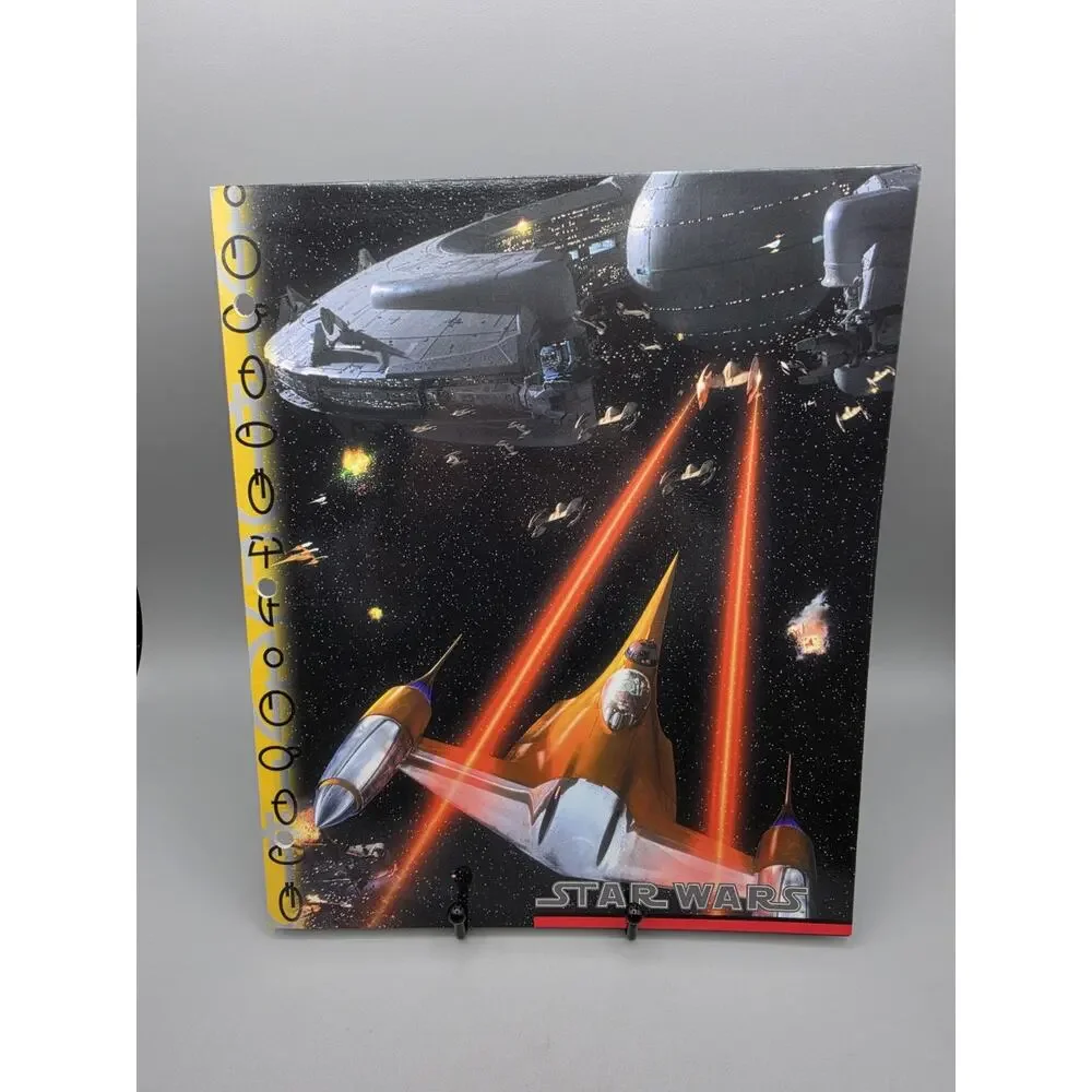 Vintage Star Wars Naboo Bravo Squadron Pocket Folder With Bookmark Space